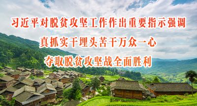 习近平对脱贫攻坚工作作出重要指示强调:真抓实干埋头苦干万众一心夺取脱贫攻坚战全面胜利